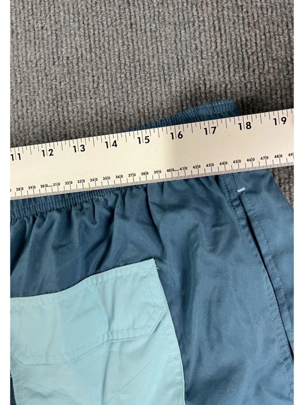 George Mens Blue Colorblock Elastic Waist Swim Trunks XL 40-42 NWT